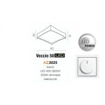 Plafon VECCIO 40 BLACK AZzardo AZ2624 kwadrat ściemnialna nowoczesna - 2