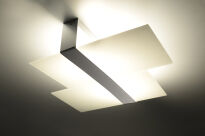 Lampa Sufitowa Plafon MASSIMO Chrom Mleczne Szkło SL.0188 Nowoczesna - 2