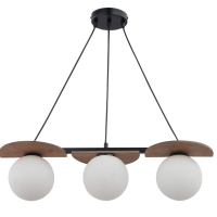 LAMPA WISZĄCA MIRROR 3 SIGMA 33299 szklane kule drewno