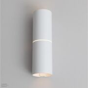 Lampa ścienna kinkiet NEMURO 4409 bi z metalu w kolorze białym nowoczesna walec G9