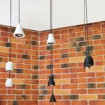 Lampa wisząca BELL/Z 210A  ELKIM  Czarna lub biała aluminium + szkło LED 4000K / 3000K - 3