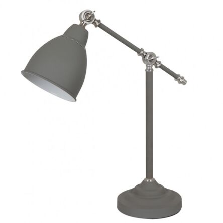 LAMPA stołowa Italux Sonny  MT-HN2054-1-GR wykonana jest ze stali o szarym wykończeniu w stylu industrialny