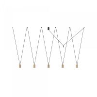 Lampa wisząca More Tone solid V 5xGU10 czarno/mosiężna 7608