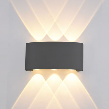 Kinkiet zewnętrzny Ortelo OWL-451-3-BL Italux IP54 czarny LED