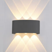 Kinkiet zewnętrzny Ortelo OWL-451-3-BL Italux IP54 czarny LED