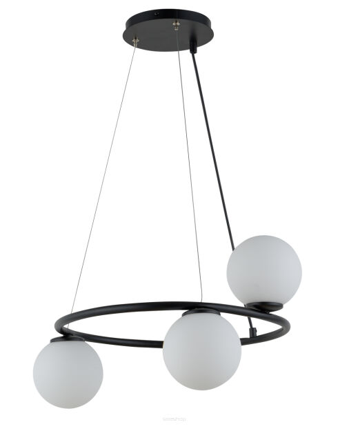 Lampa wisząca GAMA 33382 SIGMA czarna z białymi kulami