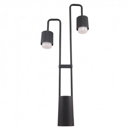 Lampa zewnętrzna SORANO C49/80/BK-9 Italux STOJĄCA LATARNIA OGRODOWA PODWÓJNA CZARNA IP44 LED