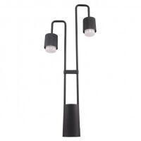 Lampa zewnętrzna SORANO C49/80/BK-9 Italux STOJĄCA LATARNIA OGRODOWA PODWÓJNA CZARNA IP44 LED