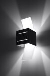 Lampa Ścienna Aluminiowa Kostka Kinkiet LORETO Czarny SL.0201 Nowoczesna mleczne szkło - 2