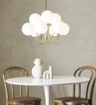 Lampa wisząca BIANCO 107994 Markslojd Eleganckie połączenie złotej podstawy z białymi kloszami - 3