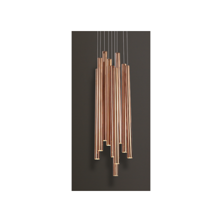 Lampa wisząca Organic P0205 Maxlight  wykończenie w kolorze miedzi podsufitka na kole nowoczesna