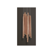 Lampa wisząca Organic P0205 Maxlight  wykończenie w kolorze miedzi podsufitka na kole nowoczesna