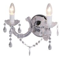 KINKIET lampa wewnętrzna ZUMA LINE MAGNOLIA WALL RLB94016-2A Biały