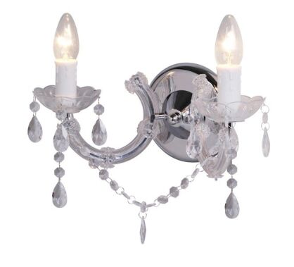 KINKIET lampa wewnętrzna ZUMA LINE MAGNOLIA WALL RLB94016-2A Biały