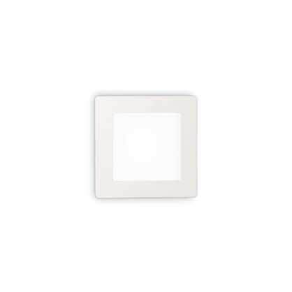 Lampa wpuszczana GROOVE FI1 10W SQUARE IDEAL LUX 123981   ma kolor biały z alumiunim kwadrat