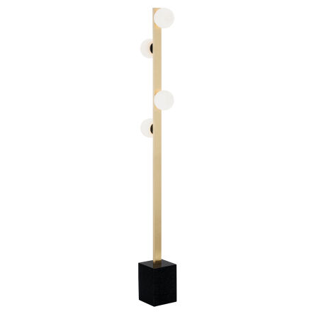 Lampa podłogowa FREEMONT 1738 Argon mosiądz szklane kule 150 cm
