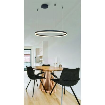 Lampa wisząca HALO PENDANT 150 CCT BK + REMOTE CONTROL czarna Azzardo AZ5347
