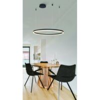 Lampa wisząca HALO PENDANT 150 CCT BK + REMOTE CONTROL czarna Azzardo AZ5347
