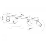 LAMPA SUFITOWA LISTWA SUFITOWA  RING 4L czarny SOLLUX  Lampa Ścienna NOWOCZESNY stal  SL.0332 metalowa lampa  SOLLUX LIGHTING tuby - 2
