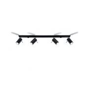 LAMPA SUFITOWA LISTWA SUFITOWA  RING 4L czarny SOLLUX  Lampa Ścienna NOWOCZESNY stal  SL.0332 metalowa lampa  SOLLUX LIGHTING tuby