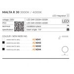 Plafon MALTA R30 AZZARDO okrągły czarny 3000k/4000k 24W - 2