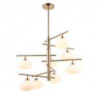 Lampa wisząca FIORENZO MDM3661-8 BRO+W ITALUX Nowoczesna i nietuzinkowa w kolorze mosiądzu