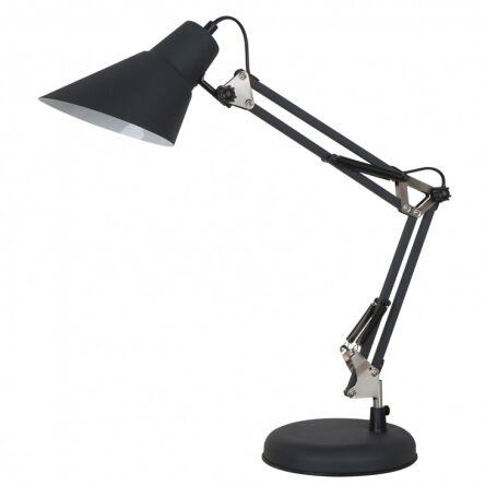 Lampa stołowa JASON MT-HN2041 BK+S.NICK Italux Wykonana z metalu CZARNA ruchoma nóżka E27