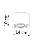Lampa sufitowa BASIC  1 SL.0913 SOLLUX LIGHTING drewniana tuba GU10 - 2