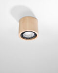 Lampa sufitowa BASIC  1 SL.0913 SOLLUX LIGHTING drewniana tuba GU10 - 3
