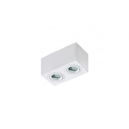Lampa sufitowa techniczna Plafon Brant 2 SQUARE AZ2823 IP44 AZzardo  podwójna oprawa w kolorze białym prostopadłoscian