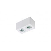 Lampa sufitowa techniczna Plafon Brant 2 SQUARE AZ2823 IP44 AZzardo  podwójna oprawa w kolorze białym prostopadłoscian