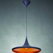 Lampa wisząca Chink  AZzardo LP6002 AZ1407 wykonana z chromowanego metalu oraz aluminium w kolorze czarny/złoty