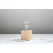 LAMPA STOŁWA  ABEL LAMPA BIURKOWA NATURALNE DREWNO MINIMALISTYCZNA W STYLU SKANDYNAWSKIM SL.0677 SOLLUX