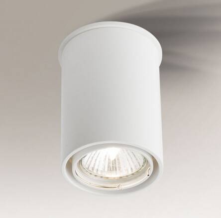 Lampa sufitowa plafon  OSAKA 1119 bi z metalu w kolorze białym nowoczesna walec GU10