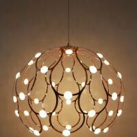 Lampa wisząca ASPILIA BL0399 Berella Light Złota LED kula 