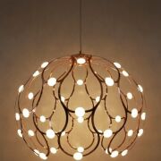 Lampa wisząca ASPILIA BL0399 Berella Light Złota LED kula 