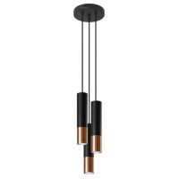 Lampa wisząca LOOPEZ SL.0949 Sollux 3x GU10 czarna miedź