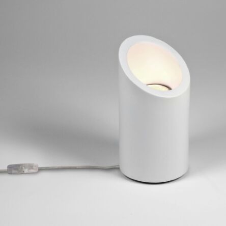 Lampa stołowa podłogowa Marasino- Astro 1218001 4523 biały gips nietypowa zintegrowany włącznik kształt ściętej tuby