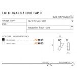 Reflektor do szyny LOLO TRACK 1 LINE AZ4654 Azzardo GU10 czarny - 4