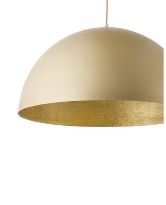 Lampa wisząca SFERA 32294 SIGMA 70 cm złota półokrągła