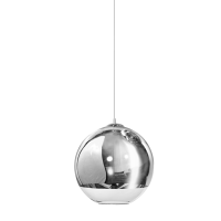 Lampa wisząca Silver Ball 35 AZzardo LP-5034L  AZ0732 kula w kolorze chromu i transparentnego szkła