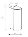 Kinkiet elewacyjny Alor 1L 2xLED 400lm 3000K 109110 Markslojd czarny 16x9cm - 2