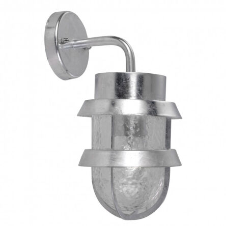Zewnętrzny kinkiet TIVOLI 6631/G Italux METALOWA SREBRNA OPRAWA SZKLANY KLOSZ E27 IP44