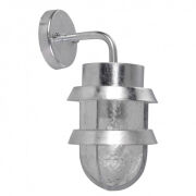 Zewnętrzny kinkiet TIVOLI 6631/G Italux METALOWA SREBRNA OPRAWA SZKLANY KLOSZ E27 IP44