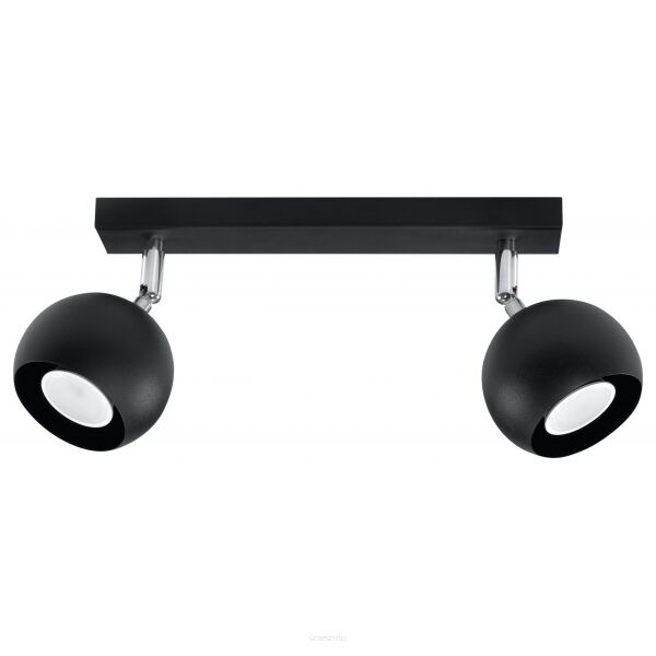PLAFON OCULARE 2 Czarny  SOLLUX  Lampa Ścienna NOWOCZESNY stal  SL.0444 metalowa lampa  SOLLUX LIGHTING 