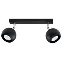 PLAFON OCULARE 2 Czarny  SOLLUX  Lampa Ścienna NOWOCZESNY stal  SL.0444 metalowa lampa  SOLLUX LIGHTING 