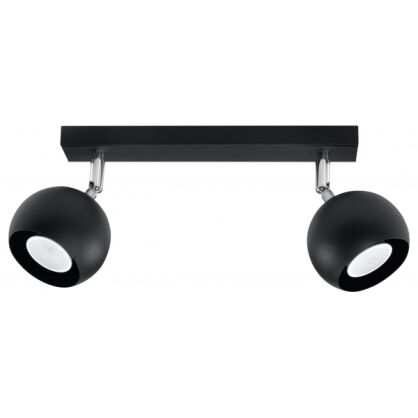 PLAFON OCULARE 2 Czarny  SOLLUX  Lampa Ścienna NOWOCZESNY stal  SL.0444 metalowa lampa  SOLLUX LIGHTING 