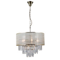 Stylowa lampa wisząca Torreia PND-45660-8 Italux antyczny mosiądz