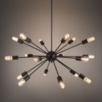 Lampa wisząca Orbit AZzardo 40446-18BK AZ1657  nietypowy kształt czarna futurystyczna