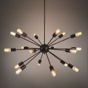 Lampa wisząca Orbit AZzardo 40446-18BK AZ1657  nietypowy kształt czarna futurystyczna